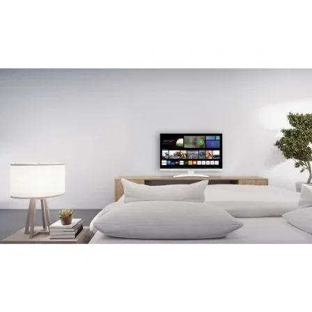 LG 27TQ615S-WZ Monitor TV Smart de 27" Full HD IPS, WebOS 22, Blanco, 2x HDMI, Altavoces Estéreo, Wi-Fi, Bluetooth, Compatible VESA